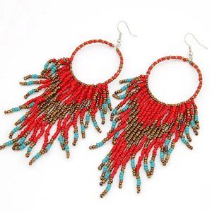 Boho Style Beaded Earrings